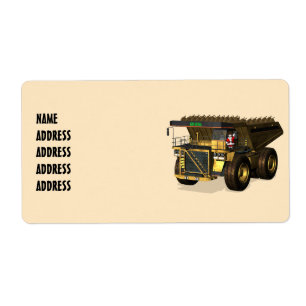 Santa Claus Giant Dump Truck Driver Etiket