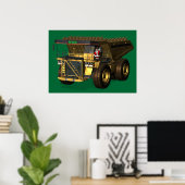 Santa Claus Giant Dump Truck Driver Poster (Thuiskantoor)