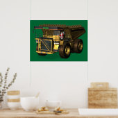 Santa Claus Giant Dump Truck Driver Poster (Keuken)