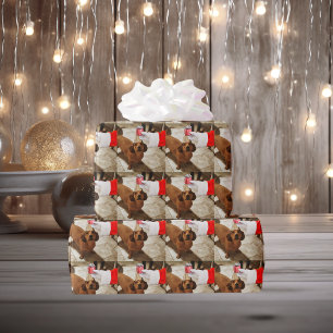 Santa Claus Gift in hand Persoonlijke foto Cadeaupapier
