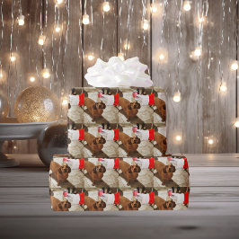 Santa Claus Gift in hand Persoonlijke foto Cadeaupapier