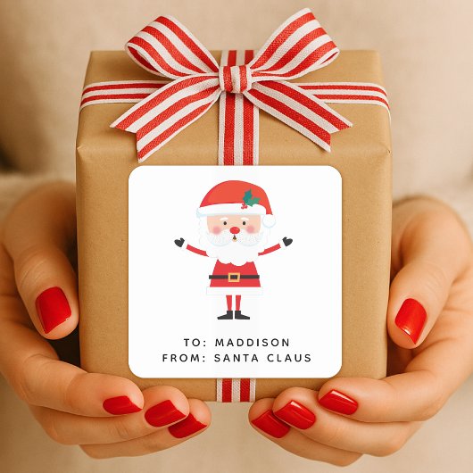 Santa Claus Gift Label | Christmas Present Sticker