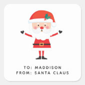 Santa Claus Gift Label | Christmas Present Sticker (Devant)