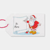 Santa Claus Gift Labels Cadeaulabel (Achterkant Horizontaal)