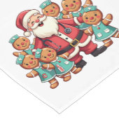 Santa Claus Gingerbread Nursing Squad Korte Tafelloper (Hoek)