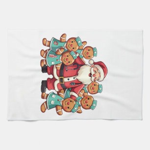 Santa Claus Gingerbread Nursing Squad Theedoek