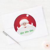Santa Claus Glossy, groot, 3 inch (vel van 6 inch) Ronde Sticker (Envelop)