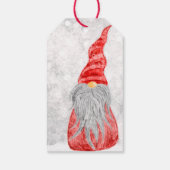 Santa Claus Gnome op Snowy Field Cadeaulabel (Achterkant)