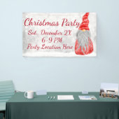Santa Claus Gnome op Snowy Field  Spandoek (Beurs)
