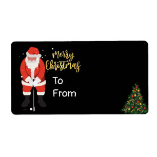 Santa Claus golf met kerstvakantie Funny golf Etiket