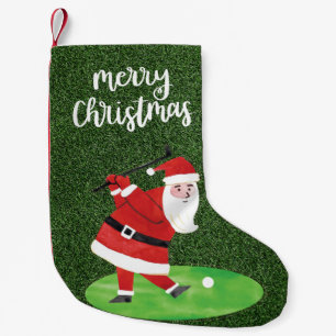 Santa Claus golf op kerstfeestdag Kleine Kerstsok