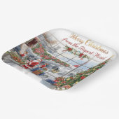 Santa Claus greeting from airport Papieren Bordje (Gebogen)