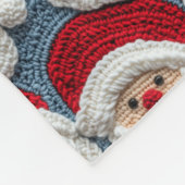 Santa Claus haakpatroon Fleece Deken (Hoek)