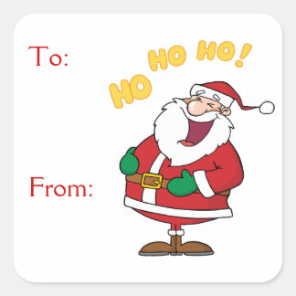 Santa Claus Ho Ho Ho. Vierkante Sticker