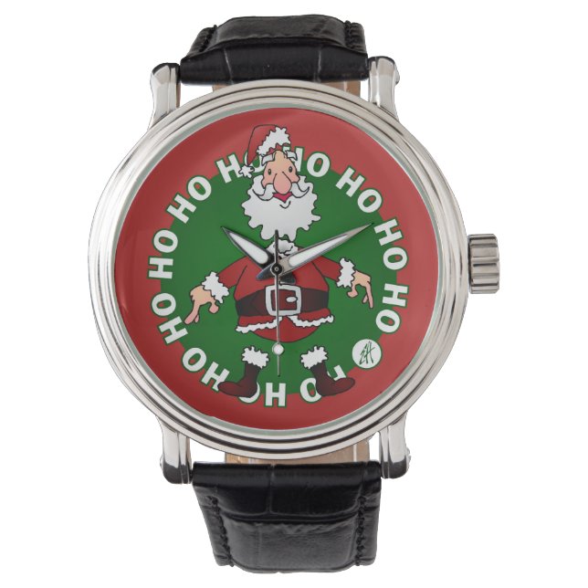 Santa Claus Ho Ho Horloge (Voorkant)