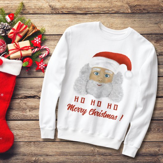 Santa Claus HO HO Joyeux Sweat de Noël laid