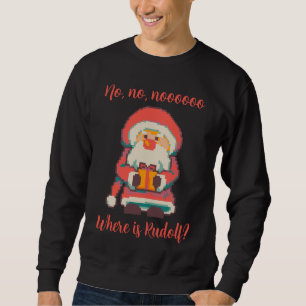 Santa Claus Ho, Ho, Pixelart, Pixel Art  Trui