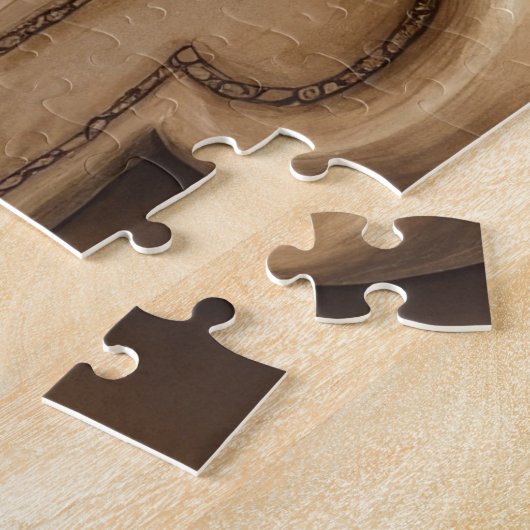 Santa Claus Holding Cairn Terrier Christmas Art Legpuzzel (Zijkant)