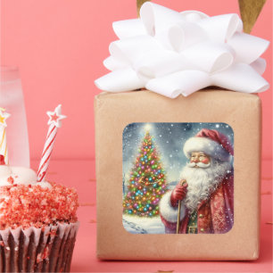 Santa Claus Holiday Vierkante Sticker