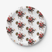 Santa Claus houdt van Donkeys Papieren Bordje (Voorkant)