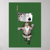 Santa Claus houdt van het spelen poker Poster (Voorkant)