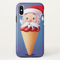 Santa Claus Ice Cream Cone iPhone / coque ipad