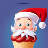 Santa Claus Ice Cream Kegel iPhone / iPad hoesje