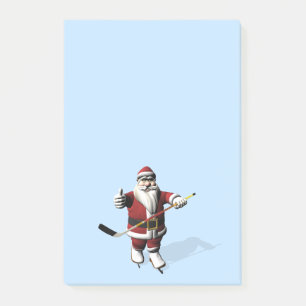 Santa Claus Ice Hockey Player Post-it® Notes