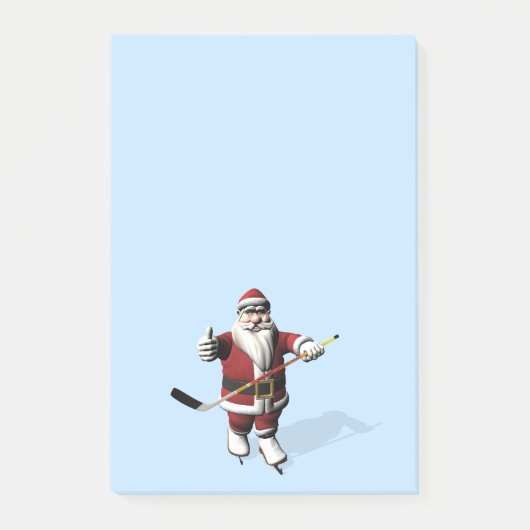 Santa Claus Ice Hockey Player Post-it® Notes (Voorkant)