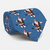 Santa Claus Ice Hockey Player Stropdas (Opgerold)