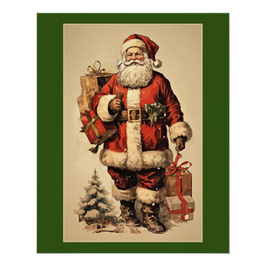 Santa Claus  illustratie Perfect Poster (Voorkant)