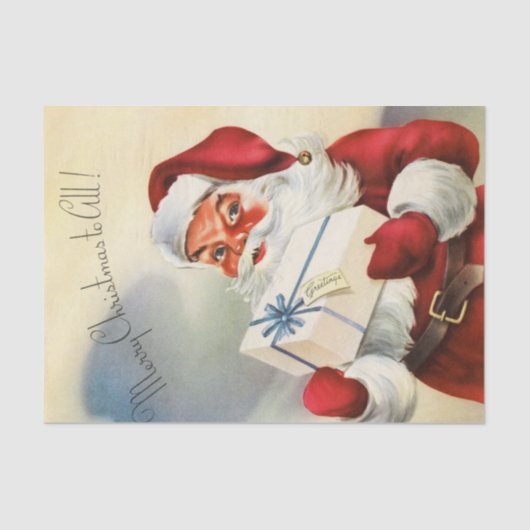 Santa Claus  illustratie Tissuepapier (Voorkant)