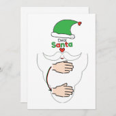 Santa Claus in American Sign Language Feestdagenkaart (Voorkant / Achterkant)