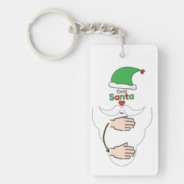 Santa Claus in American Sign Language Sleutelhanger