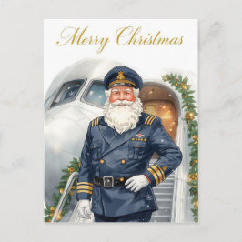 Santa Claus in at the airport Briefkaart