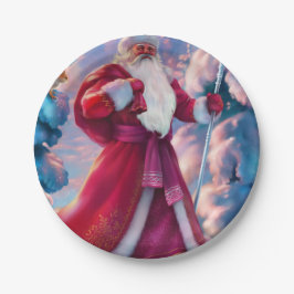 Santa Claus in forest Papieren Bordje