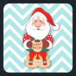 Santa claus in red pajamas holding a mug<br><div class="desc">santa claus christmas man, 
relax art smile colorful , 
fun funny merry happiness, 
red hat beard cartoon, 
cheerful cute xmas celebration , 
pajamas illustration happy winter , 
holiday slipper reindeer , 
mug coffee night , 
man santa claus christmas , </div>