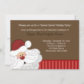 Santa Claus Invitation Carte de fête de vacances 2 (Devant)