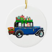 Santa Claus Jalopy Keramisch Ornament (Voorkant)
