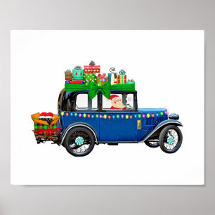 Santa Claus Jalopy Poster