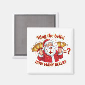 Santa Claus Jingle Bells Addition Math Game Magnet (Recto/Verso)