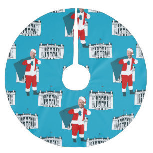 santa claus joe biden blue xmas wit kerstboom rok