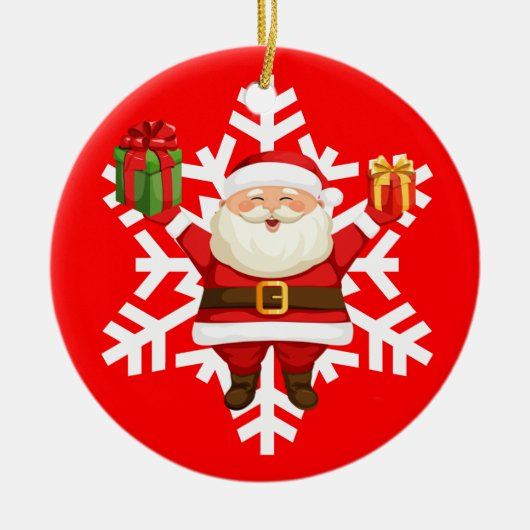 Santa Claus Keramisch Ornament (Voorkant)