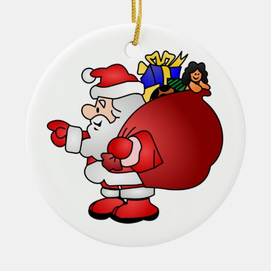 Santa Claus Keramisch Ornament (Voorkant)
