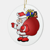 Santa Claus Keramisch Ornament (Links)
