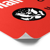 Santa Claus - kerstcadeautjes overzee Poster (Hoek)