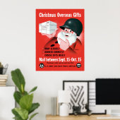 Santa Claus - kerstcadeautjes overzee Poster (Thuiskantoor)