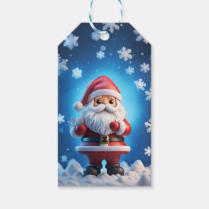 Santa Claus kerstfeestdag Label Cadeaulabel