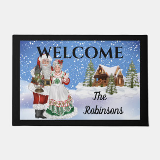 Santa Claus kerstklep Deurdeur Deurmat