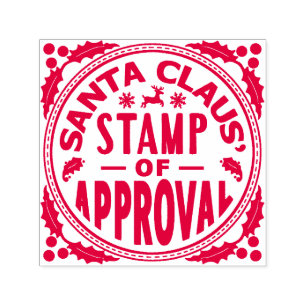 Santa Claus Kerstmis Funny Stamp of Recognition v2 Zelfinktende Stempel